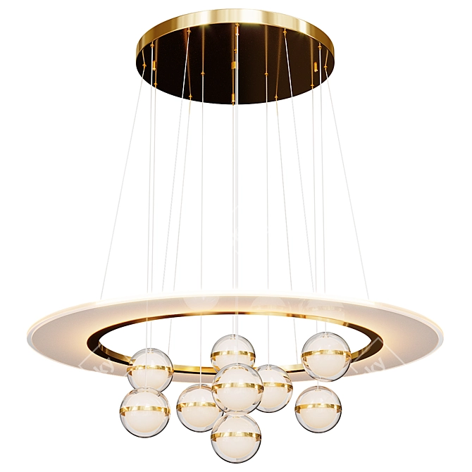 Modern Nordic Ring Chandelier SVENDA 3D model image 1