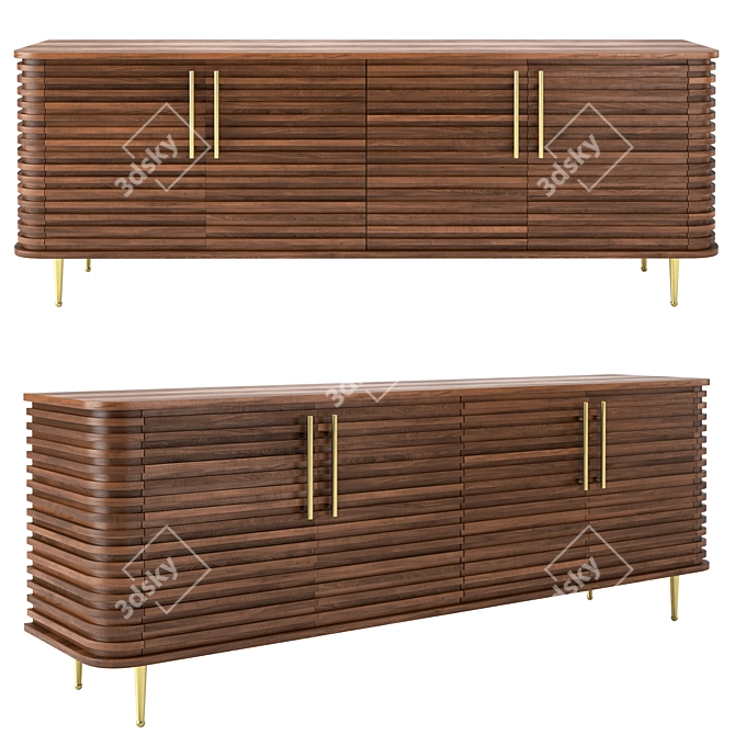 Elegant Paris Sideboard by Berkeley 3D model image 1