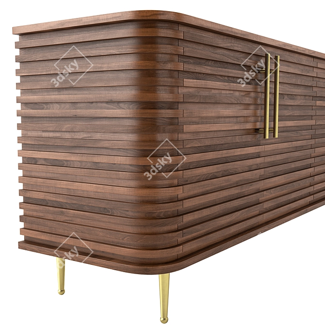 Elegant Paris Sideboard by Berkeley 3D model image 4