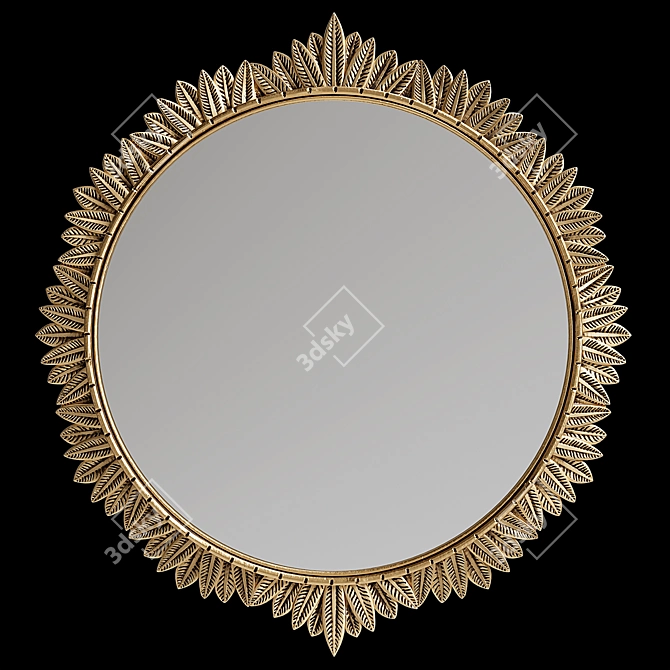 PBR Demeter Round Mirror 3D model image 1