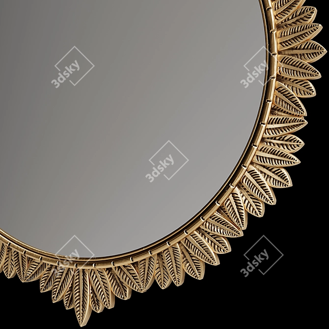 PBR Demeter Round Mirror 3D model image 2