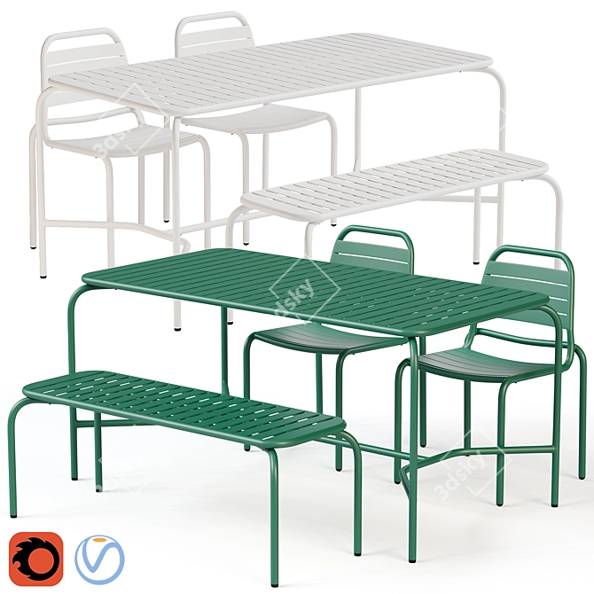 Floyd Outdoor Furniture Set 3D model image 5