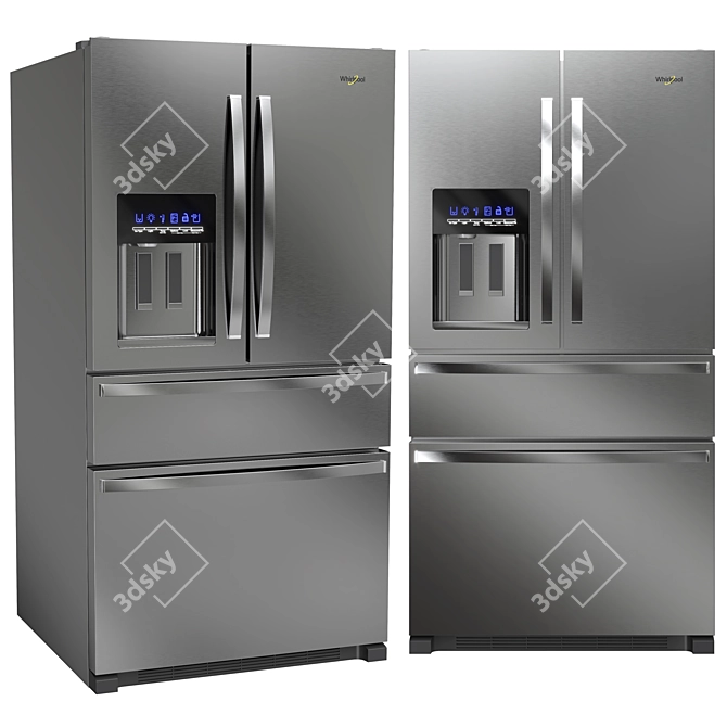 Whirlpool Refrigerator 3D Collection 3D model image 2