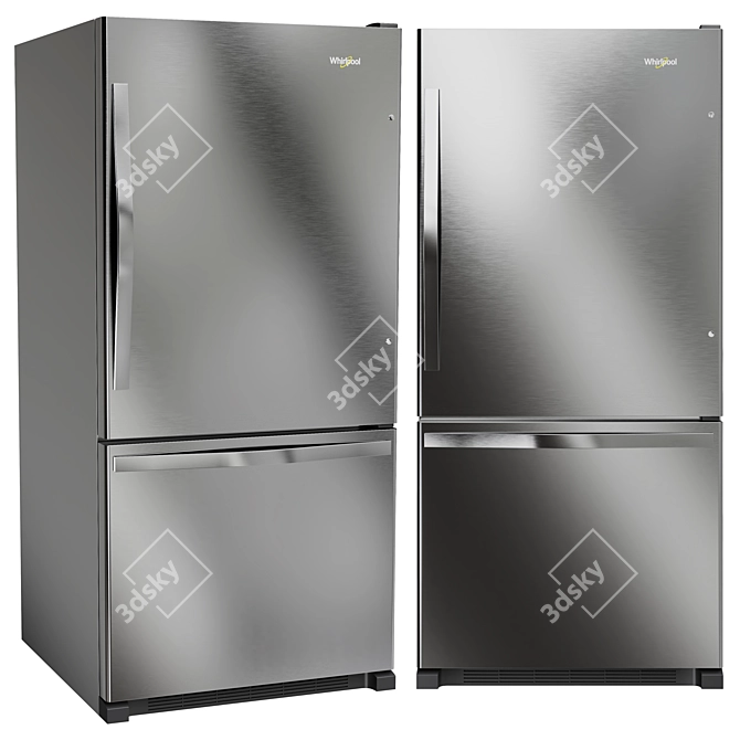 Whirlpool Refrigerator 3D Collection 3D model image 4