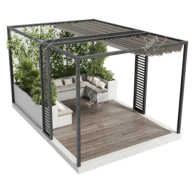 Pergola & Roof Garden Furniture 3D model image 2