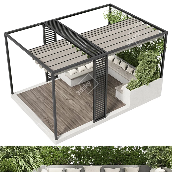 Pergola & Roof Garden Furniture 3D model image 3