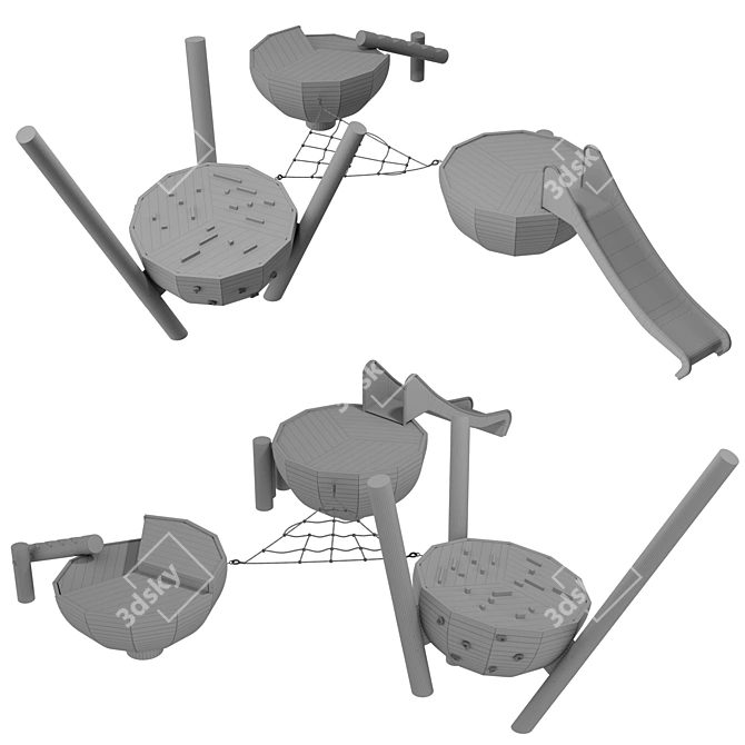 Forest Nest Playground Set 3D model image 3