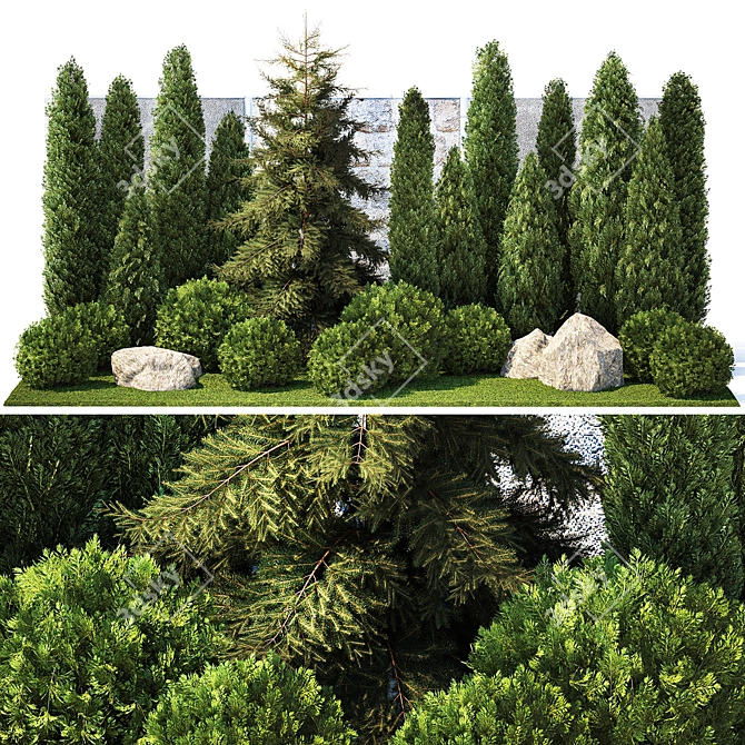 Landscape Design Plants Collection 3D model image 1