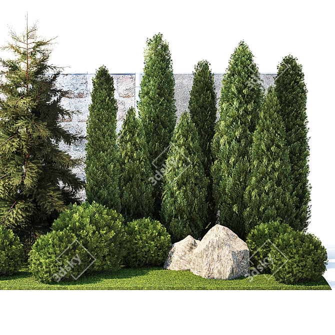 Landscape Design Plants Collection 3D model image 6