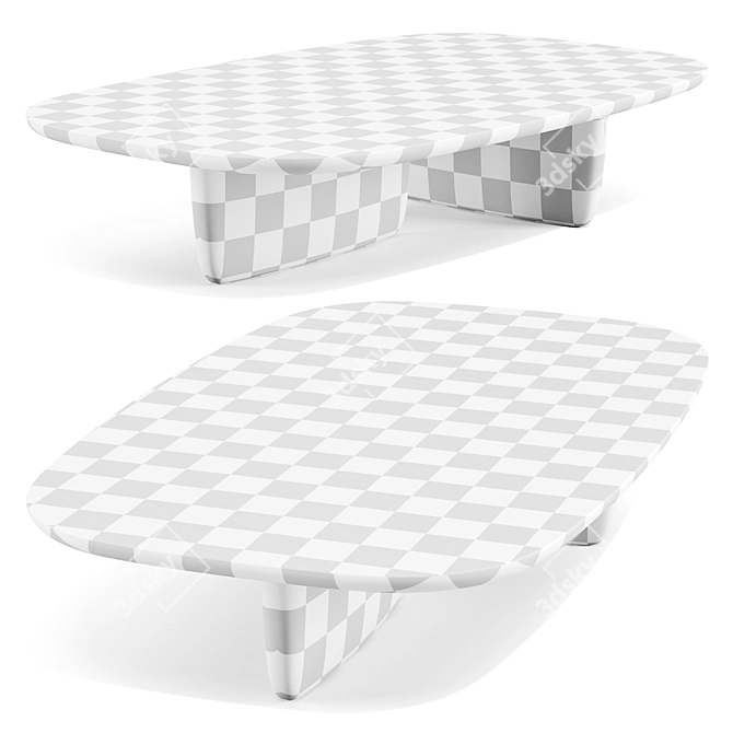 Zen-Inspired Tobi-Ishi Coffee Table 3D model image 5