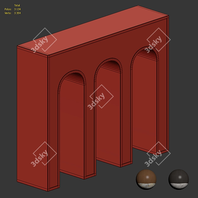 Modena Console by VOLANTE DESIGN 3D model image 7