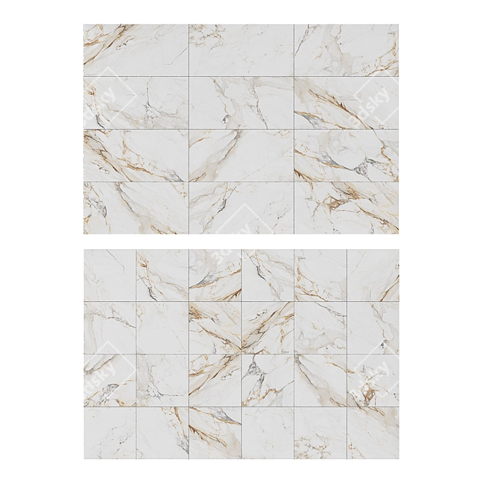 Luxury Laparet Calacatta Borgini Ceramic Tiles 3D model image 2