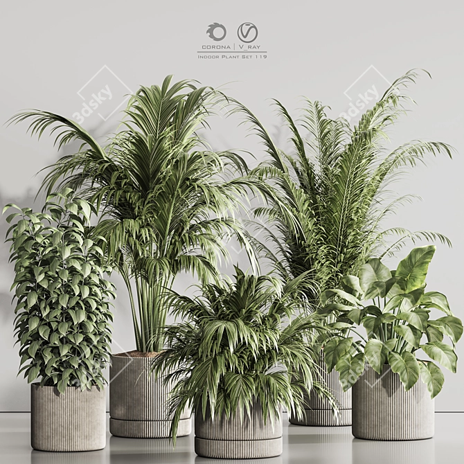 Modern Indoor Plant Set 119 3D model image 1