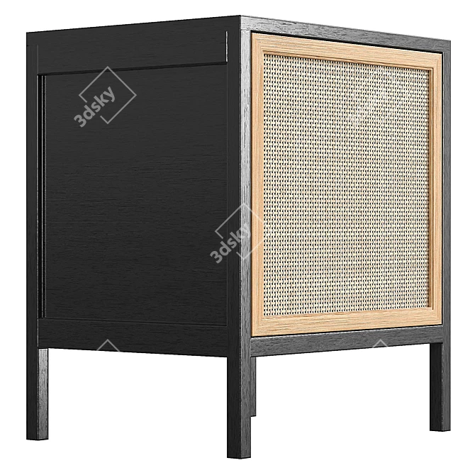 Modern Ivy Nightstand with UVs 3D model image 4