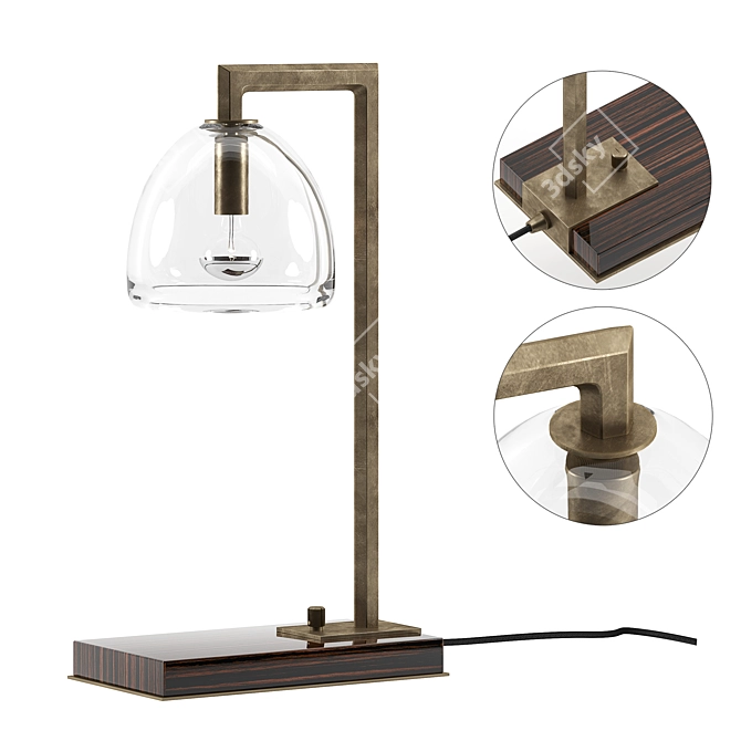 Handcrafted Montecito Table Lamp 3D model image 1