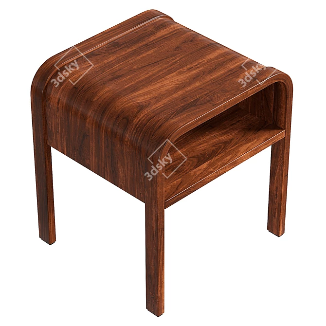 Modern Marienne Bedside Table, 51.3cm 3D model image 5