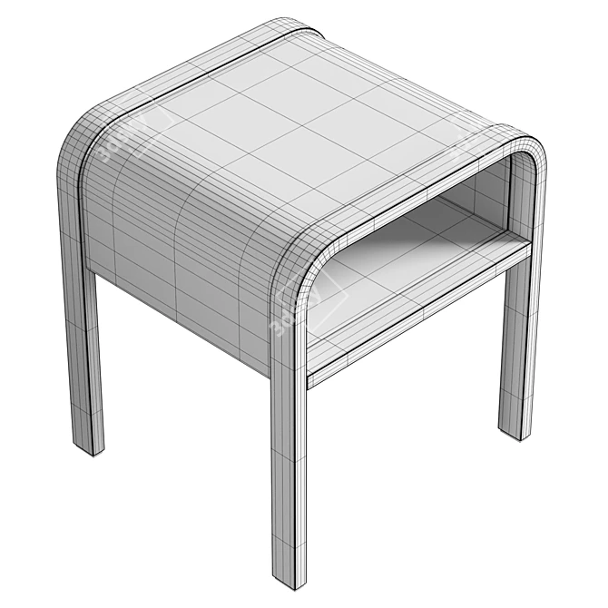 Modern Marienne Bedside Table, 51.3cm 3D model image 6