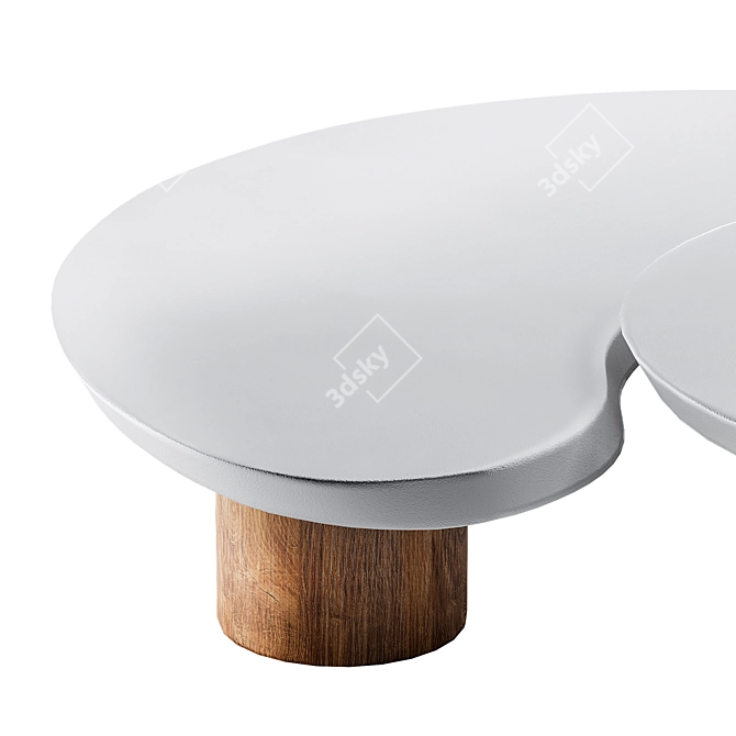 Sleek Réunion Table in Millimeters 3D model image 3