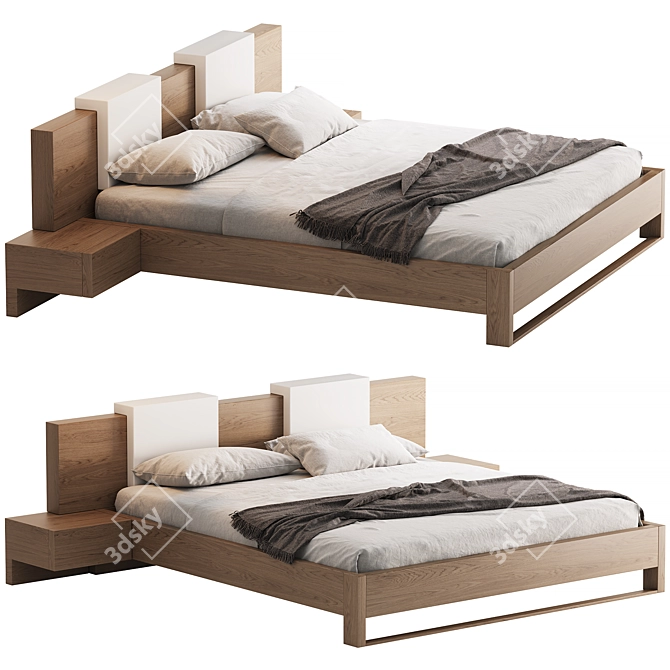 Modloft Monroe Bed 3Ds Rendered 3D model image 2