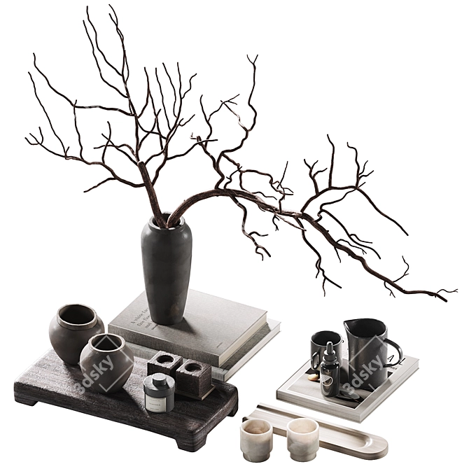 Decor Set for Coffee Table 3D model image 6