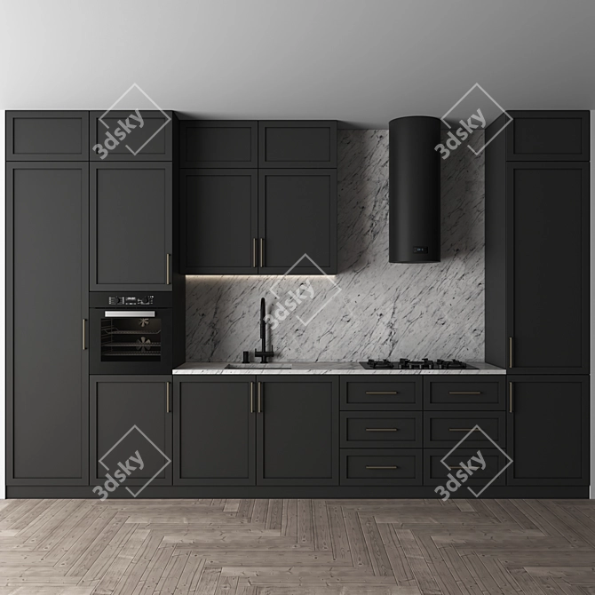 Versatile Modern Kitchen 3D Model 3D model image 5