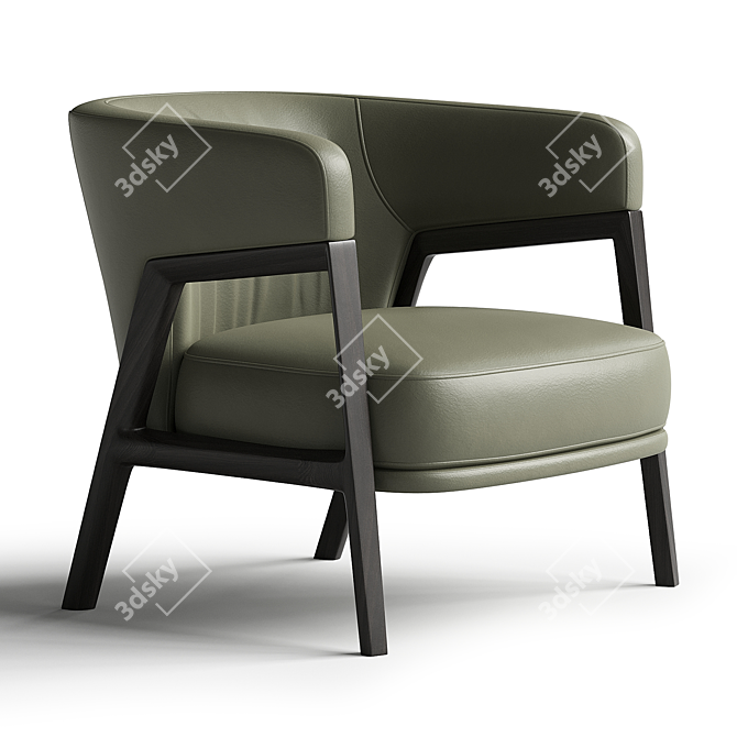 Poltrona Frau DUO Armchair Model 3D model image 2