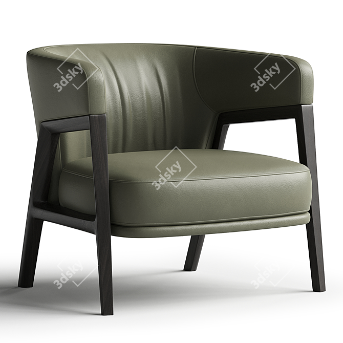 Poltrona Frau DUO Armchair Model 3D model image 4