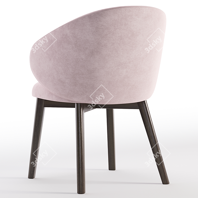 Modern Rounded Chair Design 3D model image 6