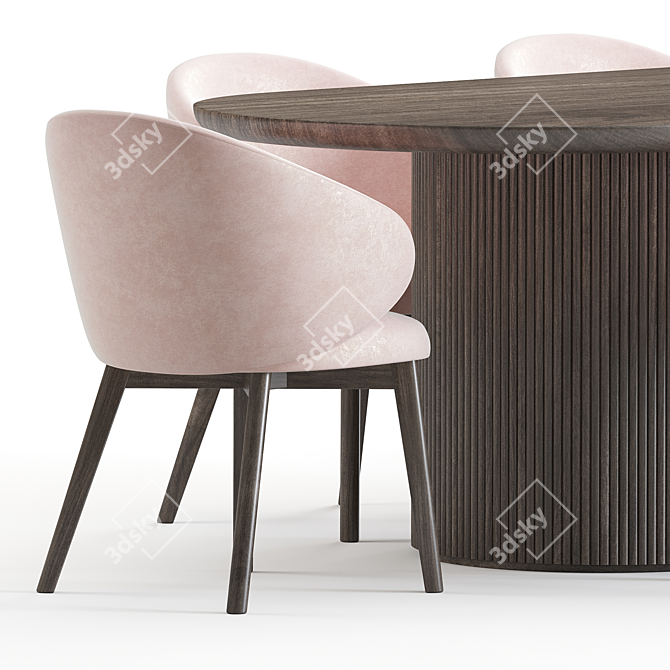 Modern Tania Rounded Moon Table 3D model image 3