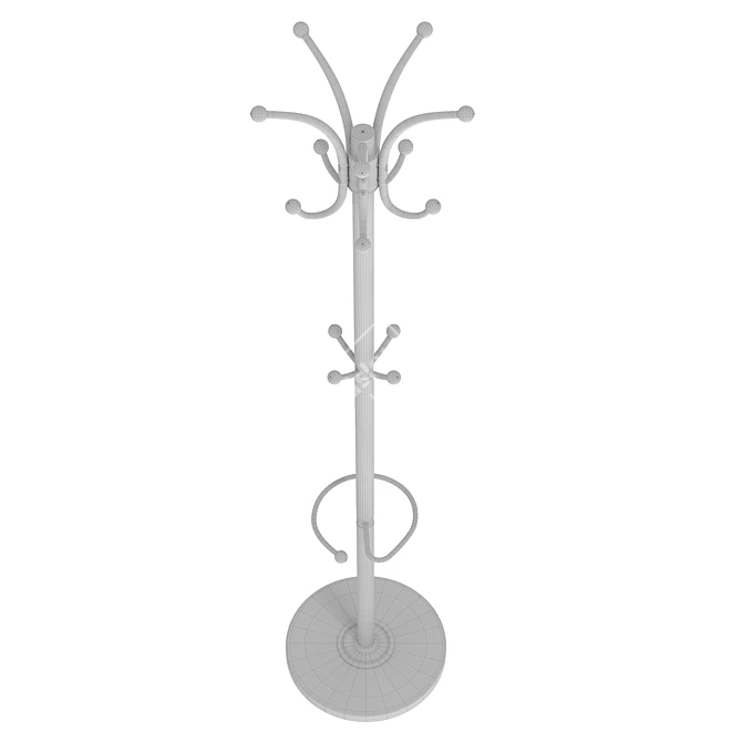 Modern Floor Standing Coat Rack 3D model image 5