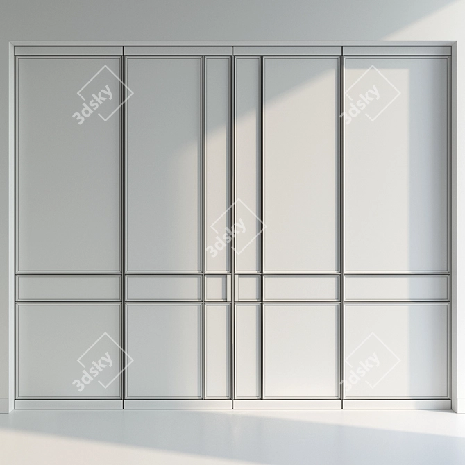 Dual Material Door Set 3D model image 4