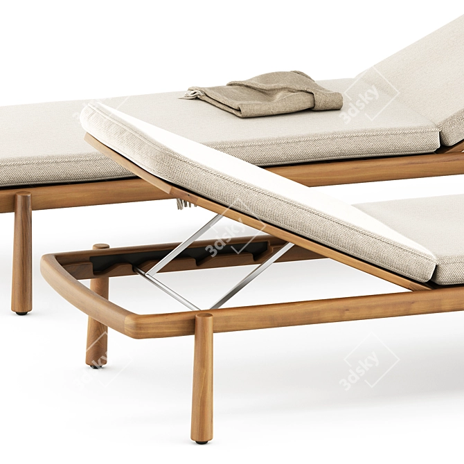 Tribu Ukiyo Lounger: Stylish Relaxation 3D model image 3