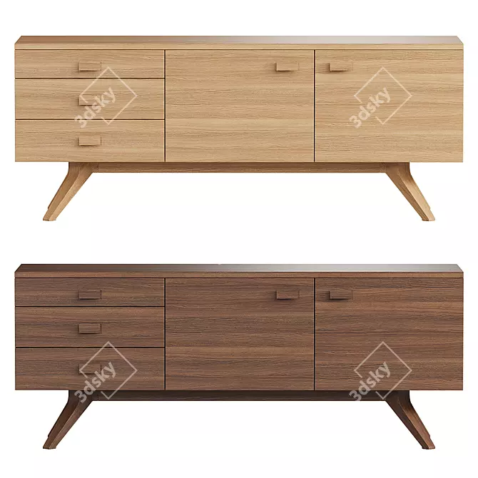 Modern Elegant CROSS Sideboard Model 3D model image 2