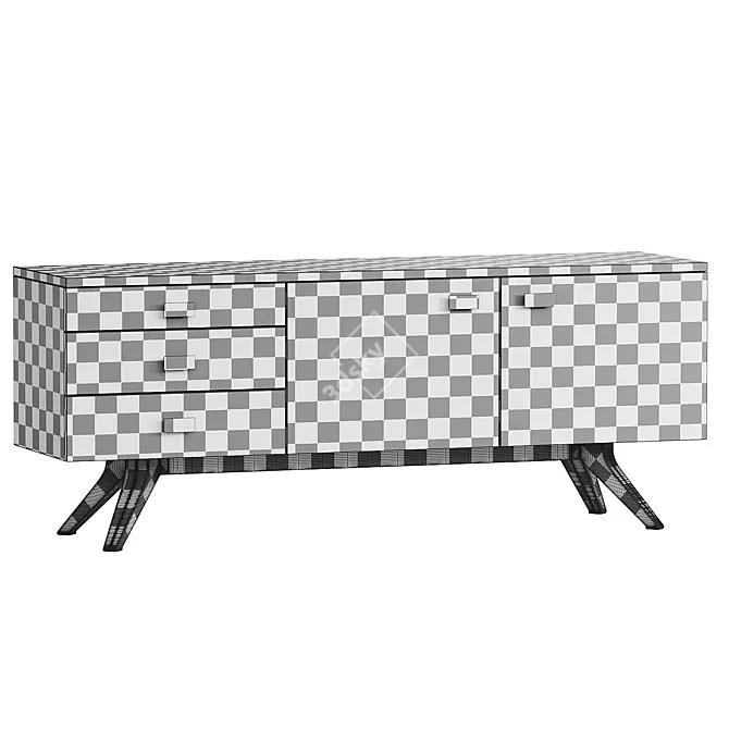 Modern Elegant CROSS Sideboard Model 3D model image 3