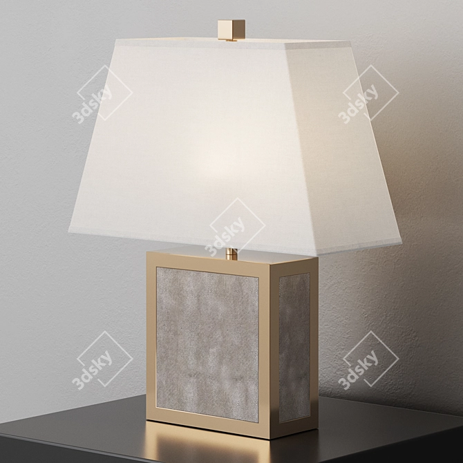 Sleek Grey Table Lamp 3D model image 5