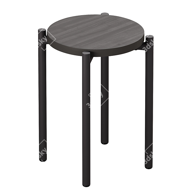 H&M Round Stool with Colorful Options 3D model image 2