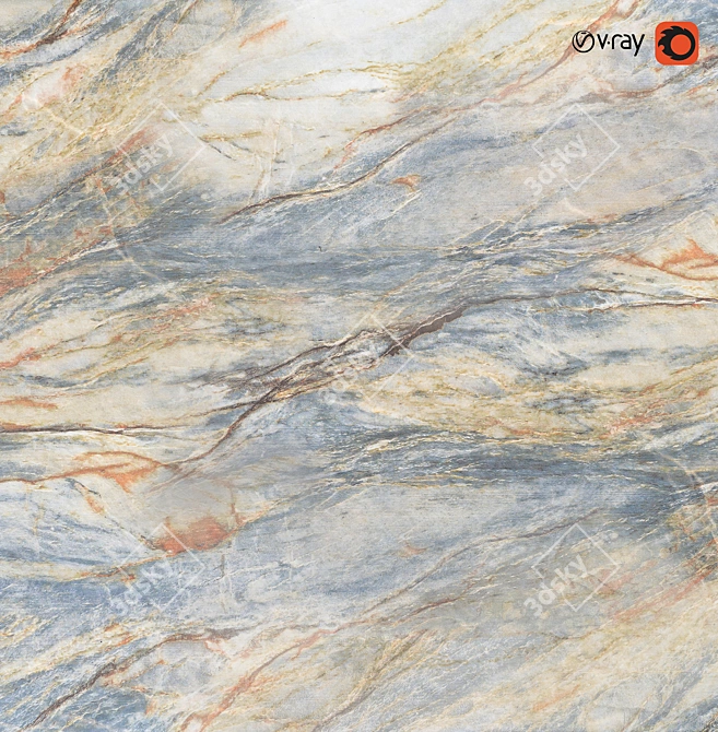 Luxury Marble PBR Texture Set 3D model image 3