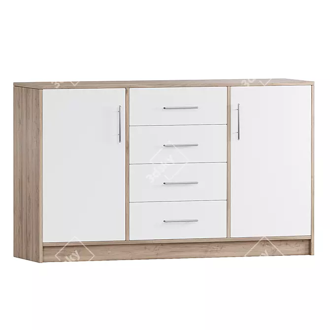 Modern Drawer Set OMAHA K114 3D model image 1