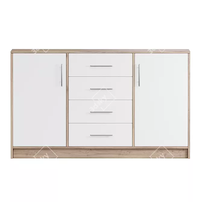 Modern Drawer Set OMAHA K114 3D model image 2