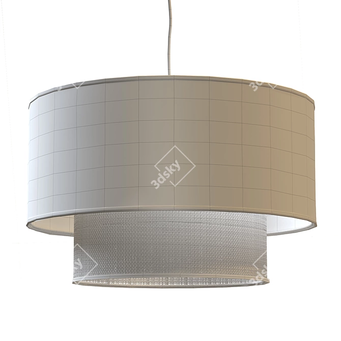 Boheme Textile Pendant Light 3D model image 2