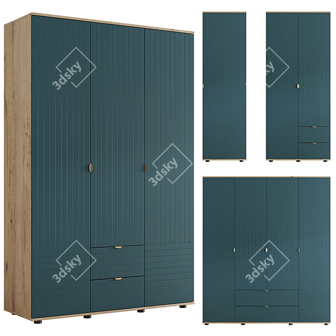 Monblan Line Wardrobe Set 3D model image 5