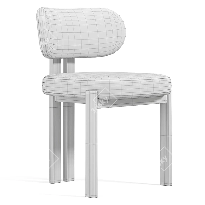 Bay Upholstered Metal Chair, 3D 3D model image 7