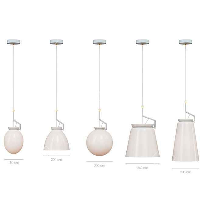 Modern Pendant Lamp LIFE 3D model image 2