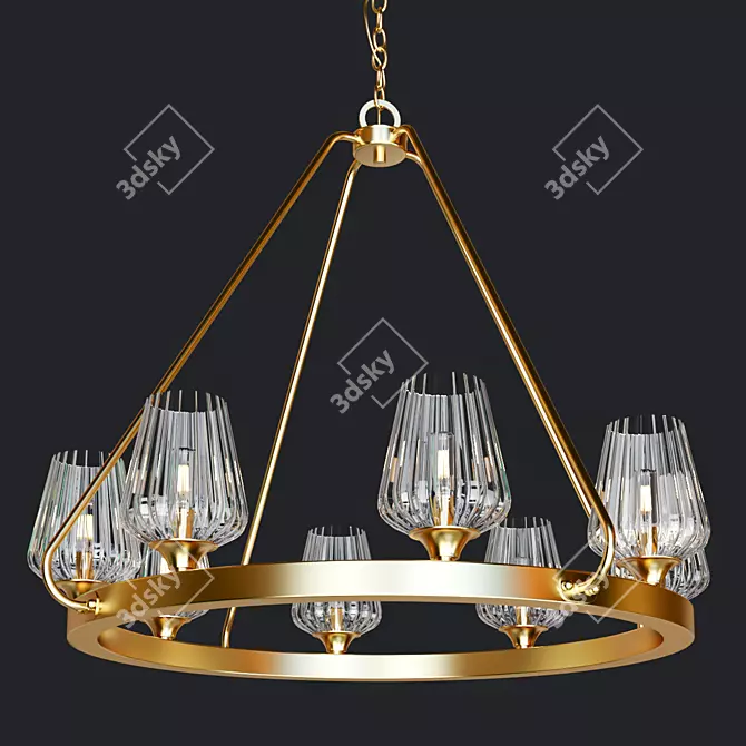 Savoy House Carlton Chandelier 3D model image 2