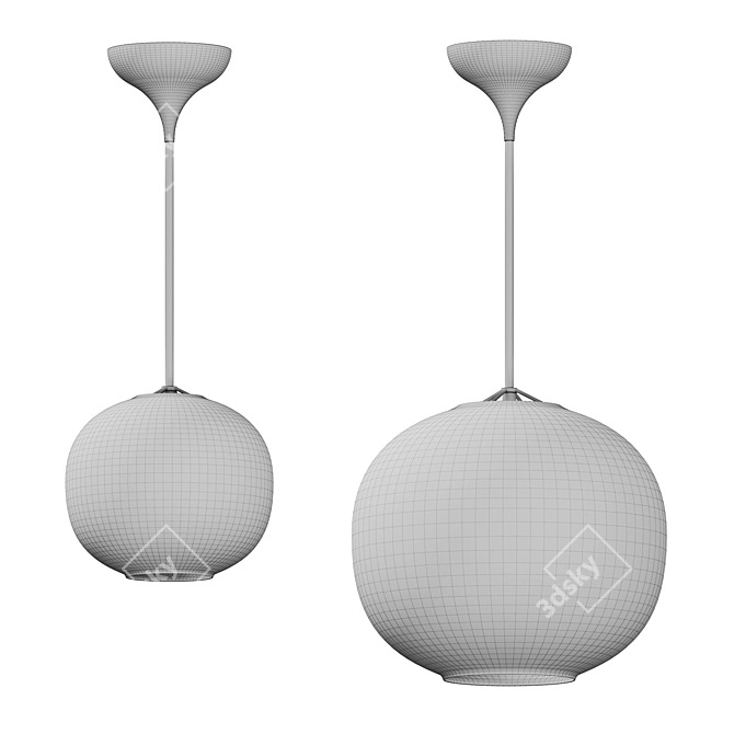 Modern Scandinavian Pendant Light Fixture 3D model image 2