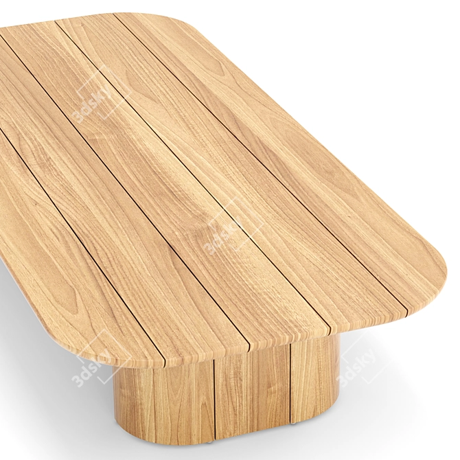 Sun-Powered Outdoor Coffee Table 3D model image 2