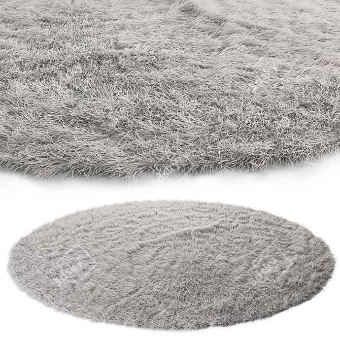 Fur Rug with Hair Effect 3D model image 1