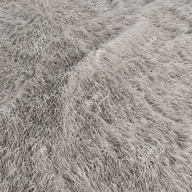 Fur Rug with Hair Effect 3D model image 5