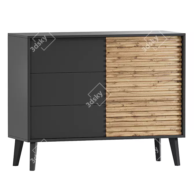 LIMA N101 Modern Drawer Chest 3D model image 1