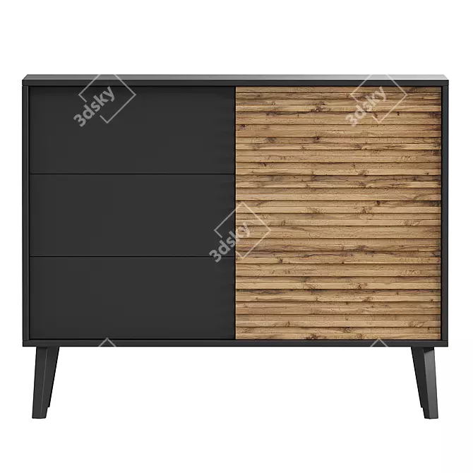 LIMA N101 Modern Drawer Chest 3D model image 2